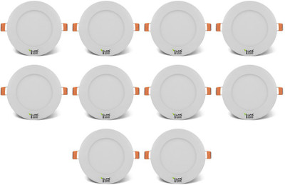 

Imperial 6 Watt LED Panel light (Round, Cool White,6000-6500k, Combo of 10) Recessed Ceiling Lamp