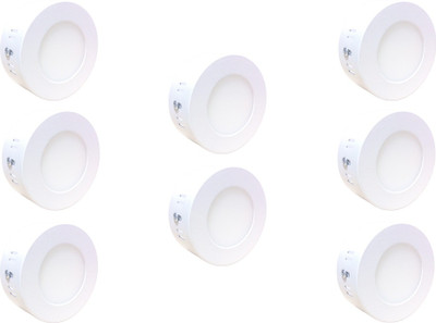 

Bene Bene LED 3w Round Surface Panel Ceiling Light, Color of LED White (Pack of 8 Pcs) Flush Mount Ceiling Lamp