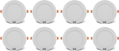 

Imperial 9 Watt LED Panel light (Round, Warm White,3000-3500k, Combo of 8) Recessed Ceiling Lamp