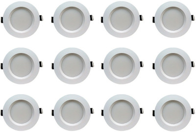 

Bene 5w Round Ceiling Light , Color of LED Warm White (Yellow) (Pack of 12 Pcs) Recessed Ceiling Lamp
