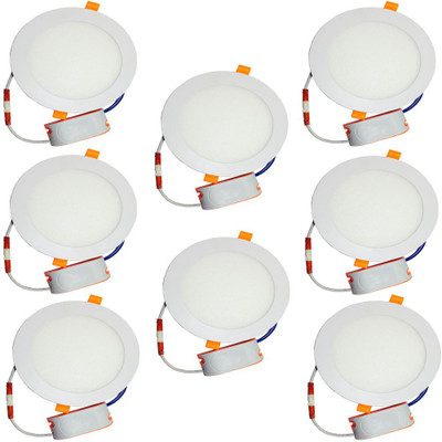 

Glamox 12 watt Led Slim panel light Round white pack of 8 Recessed Ceiling Lamp