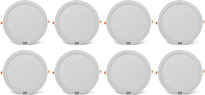 

Imperial 24 Watt LED Panel light (Round, Cool White,6000-6500k, Combo of 8) Recessed Ceiling Lamp