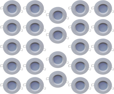 

Bene 3w Round Ceiling Light, Color of LED Green (Pack of 24 Pcs) Recessed Ceiling Lamp