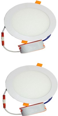 

Glamox 12 watt Led Slim panel light Round white pack of 2 Recessed Ceiling Lamp