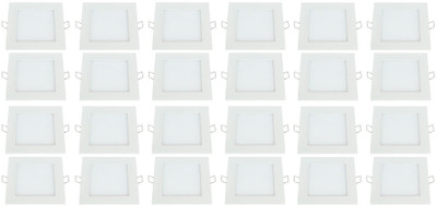 

Bene 6w Square Panel, Color of LED Warm White (Pack of 24 Pcs) Recessed Ceiling Lamp