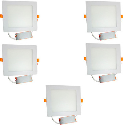 

Glamox 12 watt Led Slim panel light Square white pack of 5 Recessed Ceiling Lamp
