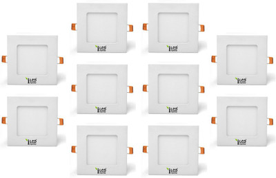 

Imperial 6 Watt LED Panel light (Square, Warm White,3000-3500k, Combo of 10) Recessed Ceiling Lamp