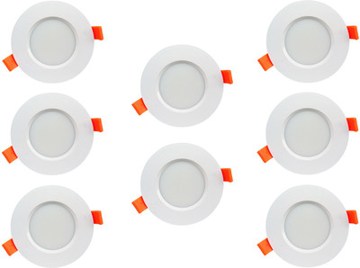 

Bene 6w Round Ceiling Light , Color of LED White (Pack of 8 Pcs) Recessed Ceiling Lamp