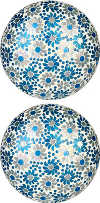 Somil New Design Glass Round Ceiling Lamp Hand Decorative with Coorful Chips & Beads (Set Of Two) Ceiling Light Ceiling Lamp(Multicolor)