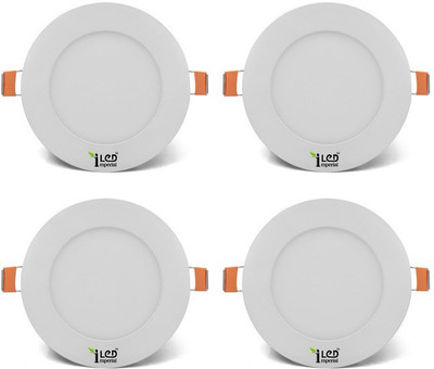 

Imperial 6 Watt LED Panel light (Round, Cool White,6000-6500k, Combo of 4) Recessed Ceiling Lamp