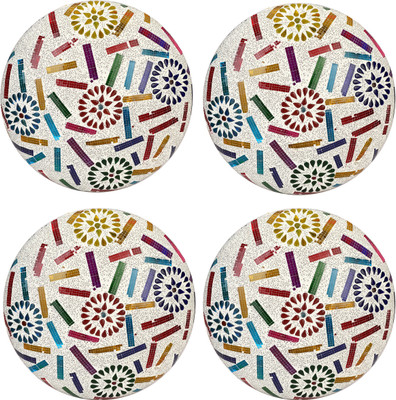 Somil New Design Glass Round Ceiling Lamp Hand Decorative with Coorful Chips & Beads (Set Of Four) Ceiling Light Ceiling Lamp(Multicolor)