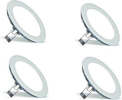 

Eonlite 12w Round White LED panel light Pack of 4pc Recessed Ceiling Lamp