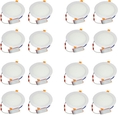 

Glamox 12 watt Led Slim panel light Round white pack of 16 Recessed Ceiling Lamp