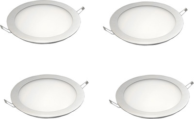 

Celebrex 6w Round White LED panel light pack of 4pc Recessed Ceiling Lamp