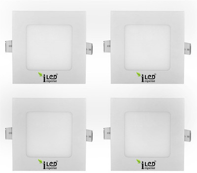 

Imperial 3 Watt LED Panel light (Square, Warm White,3000-3500k, Combo of 4) Recessed Ceiling Lamp