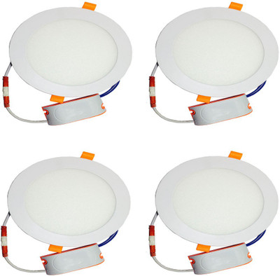 

Glamox 12 watt Led Slim panel light Round white pack of 4 Recessed Ceiling Lamp