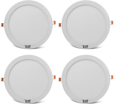

Imperial 18 Watt LED Panel light (Round, Warm White,3000-3500k, Combo of 4) Recessed Ceiling Lamp