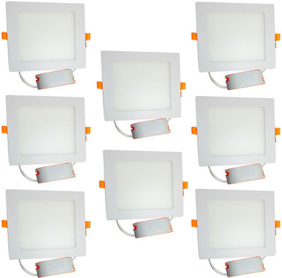 

Glamox 12 watt Led Slim panel light Square white pack of 8 Recessed Ceiling Lamp