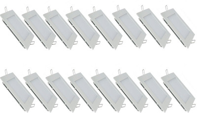 

Glamox 6 watt Slim panel light Square white pack of 16 Recessed Ceiling Lamp