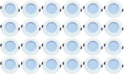 

Bene Bene Luster Virgin Plastic Round Ceiling Light (Yellow, 6w Pack of 24 Pcs) Recessed Ceiling Lamp