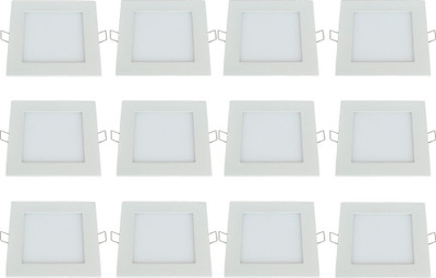 

Bene 12w Square Panel, Color of LED Warm White (Pack of 12 Pcs) Recessed Ceiling Lamp