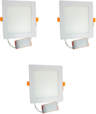 

Glamox 12 watt Led Slim panel light Square white pack of 3 Recessed Ceiling Lamp