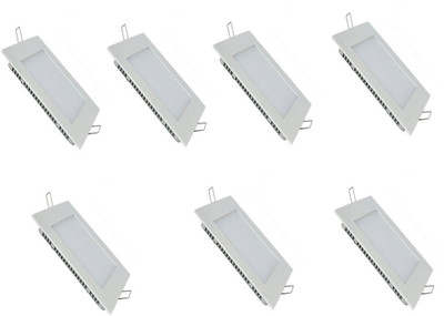 

Glamox 6 watt Slim panel light Square white pack of 7 Recessed Ceiling Lamp