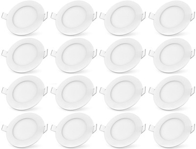 

Bene 12w Slim Round Panel, Color of LED Warm White (Yellow) (Pack of 16 Pcs) Recessed Ceiling Lamp