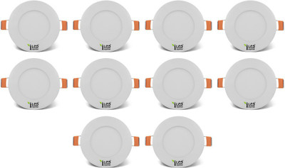 

Imperial 4 Watt LED Panel light (Round, Warm White,3000-3500k, Combo of 10) Recessed Ceiling Lamp