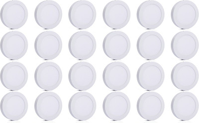 Bene Bene LED 18w Round Surface Panel Ceiling Light, Color of LED White (Pack of 24 Pcs) Flush Mount Ceiling Lamp at flipkart