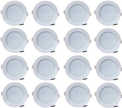 

Bene 7w Round Ceiling Light , Color of LED Red (Pack of 16 Pcs) Recessed Ceiling Lamp