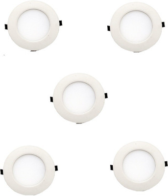 

Olympia 3 Watt Panel LED Light Round 5 pcs Flush Mount Ceiling Lamp