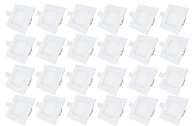 

Bene 3w Square Panel, Color of LED Warm White (Yellow) (Pack of 24 Pcs) Recessed Ceiling Lamp