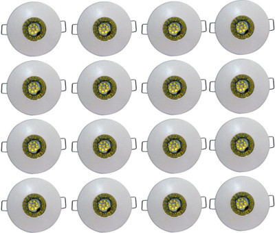 

Bene 3w Round Ceiling Light , Color of LED Green (Pack of 16 Pcs) Recessed Ceiling Lamp