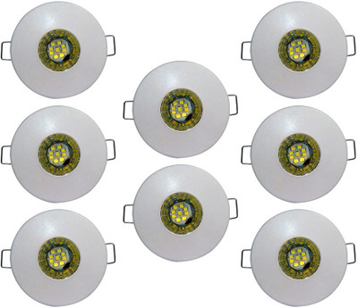 

Bene 3w Round Ceiling Light , Color of LED Green (Pack of 8 Pcs) Recessed Ceiling Lamp