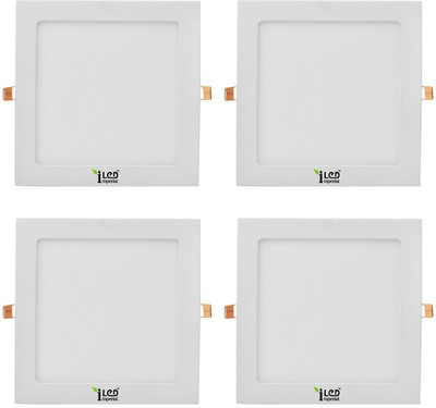 

Imperial 18 Watt LED Panel light (Square, Cool White,6000-6500k, Combo of 4) Recessed Ceiling Lamp