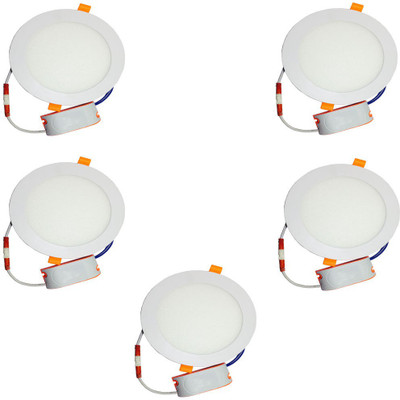 

Glamox 12 watt Led Slim panel light Round white pack of 5 Recessed Ceiling Lamp