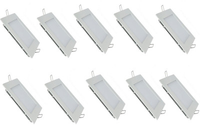 

Glamox 6 watt Slim panel light Square white pack of 10 Recessed Ceiling Lamp