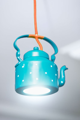 

Poppadum Art Kettle Lamp Aquamarine Pendants Ceiling Lamp