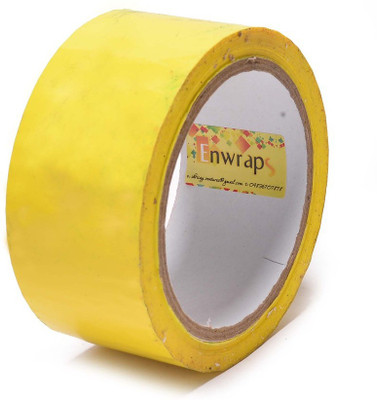 Enwraps Single sided Handheld CELLOTAPE (Manual)(Set of 2, Yellow)