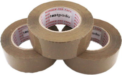 

Tootpado Single Sided Tape(Set of 3, Brown)