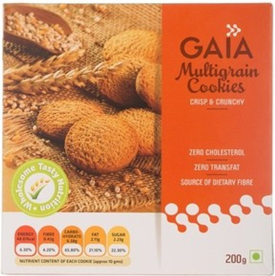 

GAIA Multigrain Cookies(200 g, Box, Pack of 6)