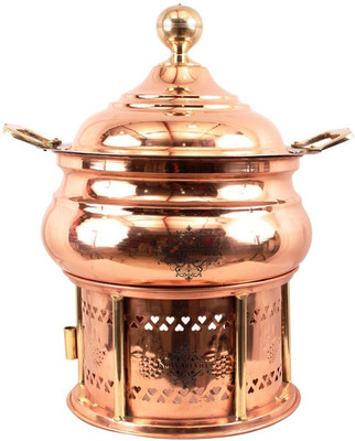 

IndianArtVilla Round Chafing Dish(Brown Pack of 1)