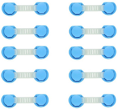

ARRA Protection Doors Drawers Kids Infant 10 Pcs Blue Child Safety Strap Lock(Blue, White)