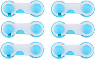 

ARRA Cabinets Doors Drawers Child Kids Baby Infant newborn 6 Pcs Child Safety Latch Lock(White)
