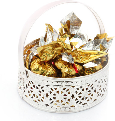 

Ghasitaram Gifts Silver Small Basket Chocolate Bars(Pack of 12, 225 g)