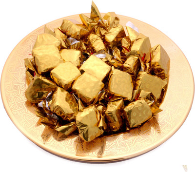 

Ghasitaram Gifts Golden Self Design Roasted Chocolate Bars(Pack of 18, 300 g)