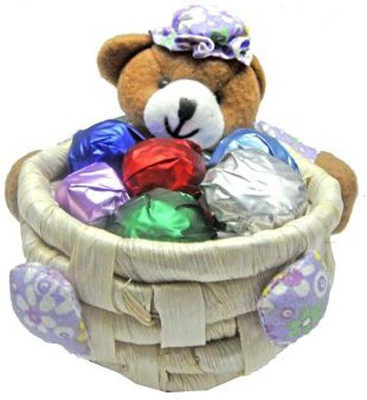 

Skylofts Cute Teddy Basket (Set of 2 Baskets) Chocolate Bars(220 g)