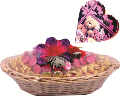 

Skylofts Attractive Gift Basket with Birthday heart box Chocolate Bars(Pack of 2, 640 g)