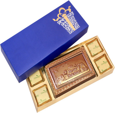 

Ghasitaram Gifts Blue Merry Christmas Box Small Chocolate Bars(Pack of 5, 130 g)